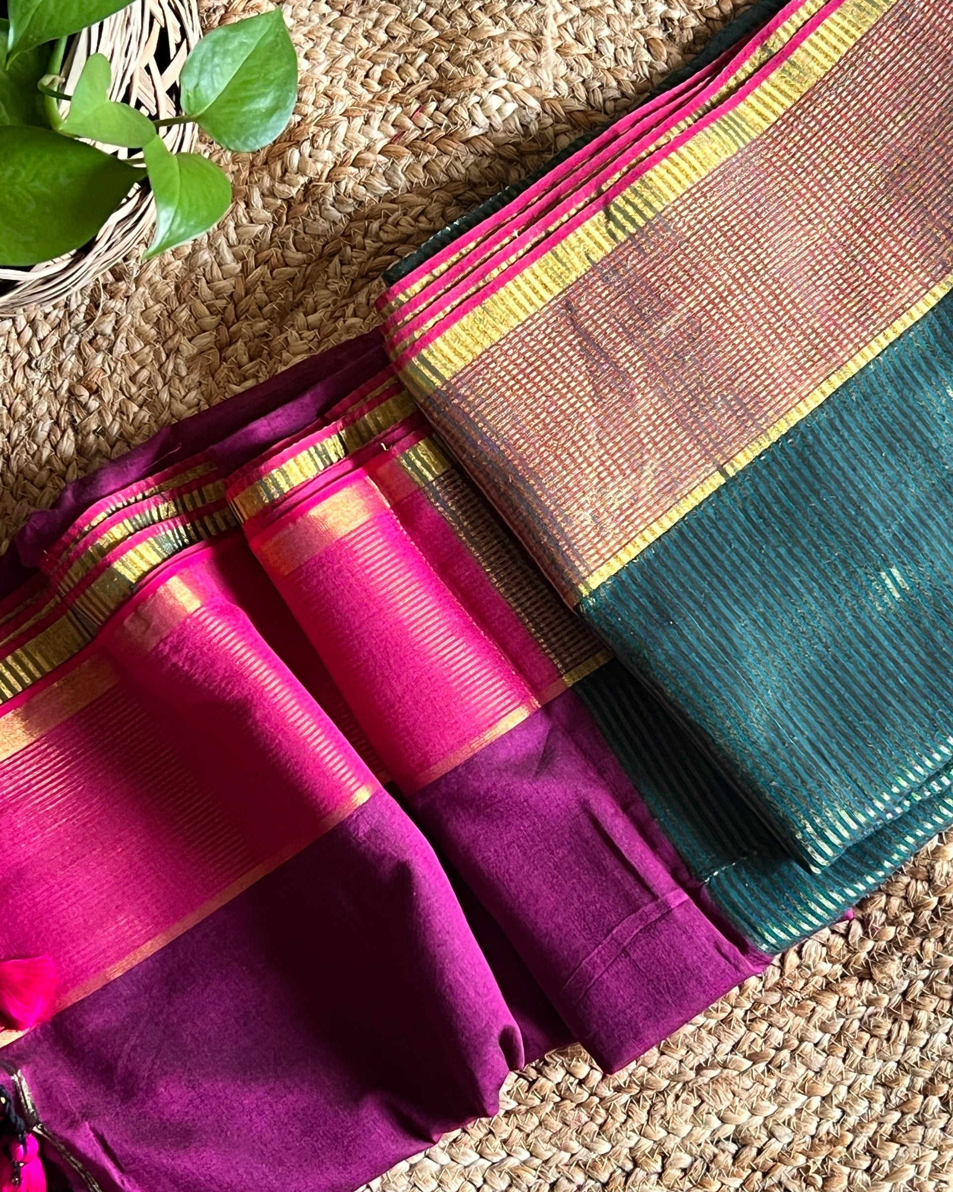Zaraana green cotton saree crafted with breathable comfort and festive elegance