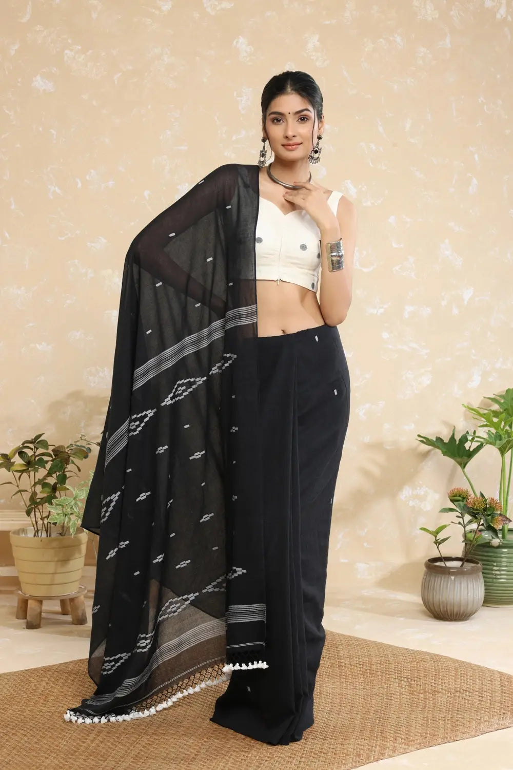 Saakriti Jamdani Blouse-Sutra Art of Clothing