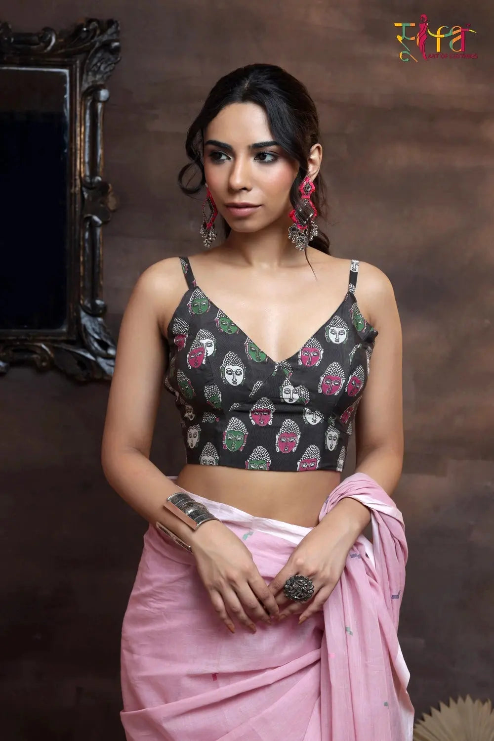 Aadhunik Kalamkari Blouse-Sutra Art of Clothing