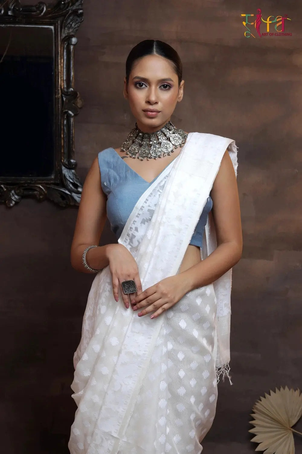 Gracoius Grey Blouse-Sutra Art of Clothing