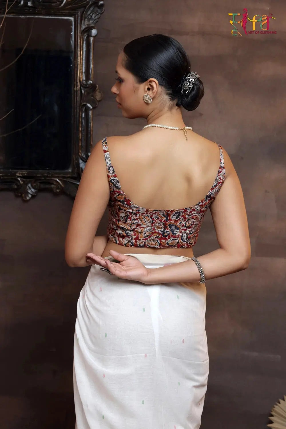 Rangoli Kalamkari Blouse-Sutra Art of Clothing