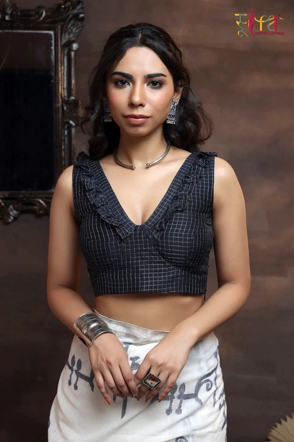 Shringarik-Black Blouse-Sutra Art of Clothing