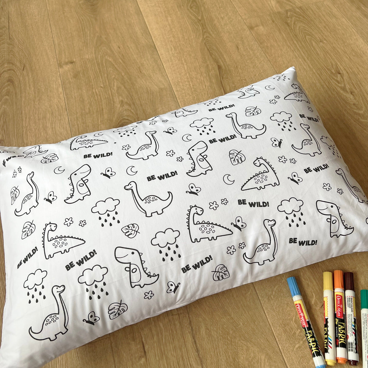 DIY Doodle Art Pillow Covers - Be Wild - Oranges and Lemons