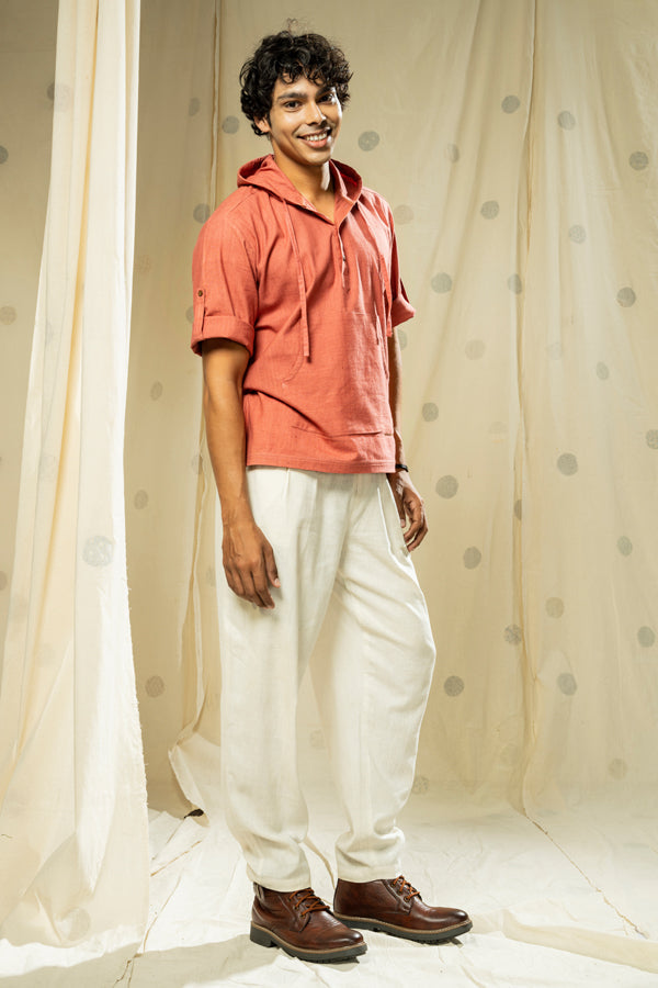 Urban looms- thoughtfully-crafted men’s hooded kurta - men hoodie
