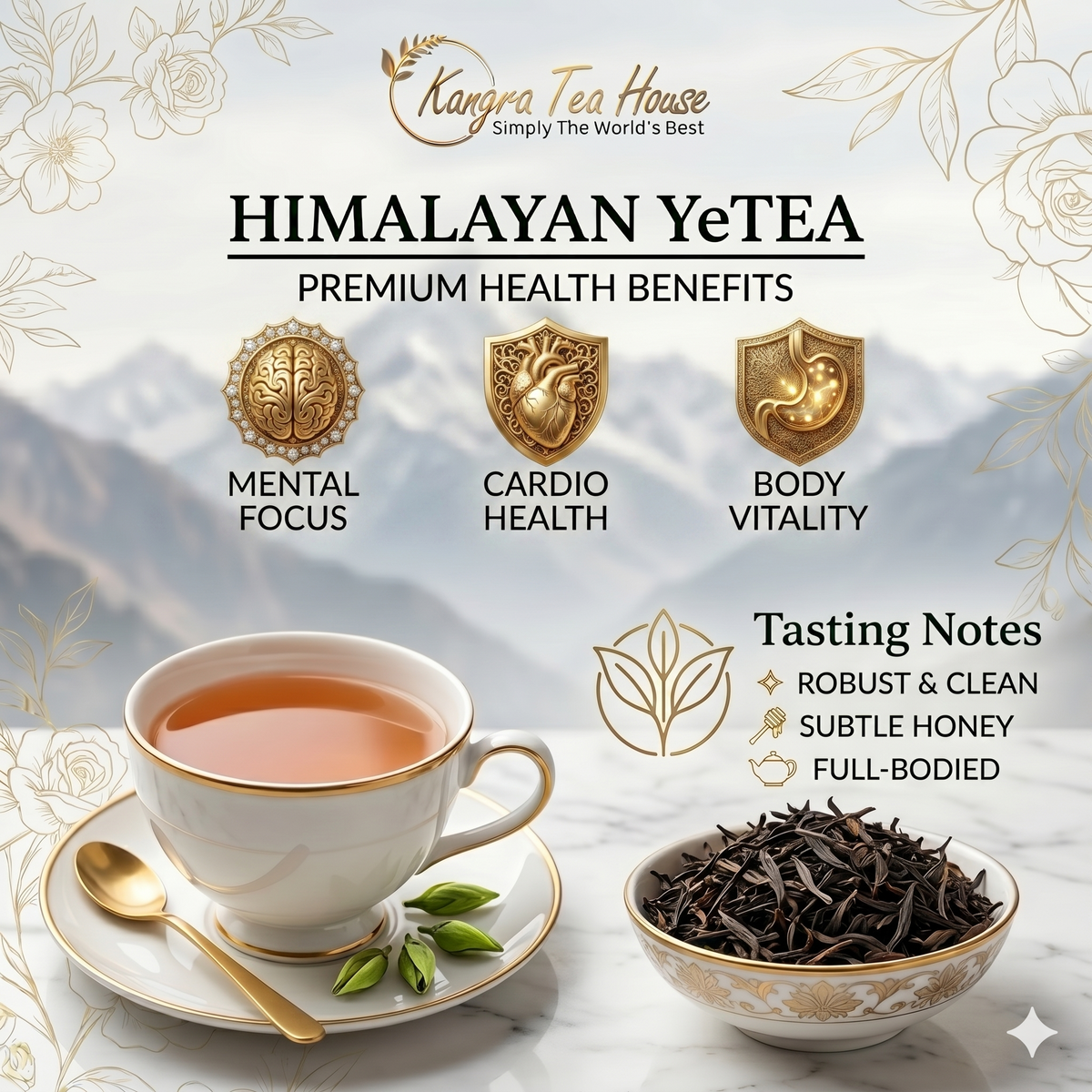 YeTEA Himalayan orthodox black tea Full Bodies and World's Smoothest – Kangra Tea House