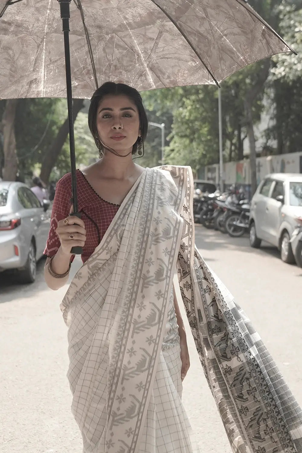 Ragini Jamdani Blouse-Sutra Art of Clothing