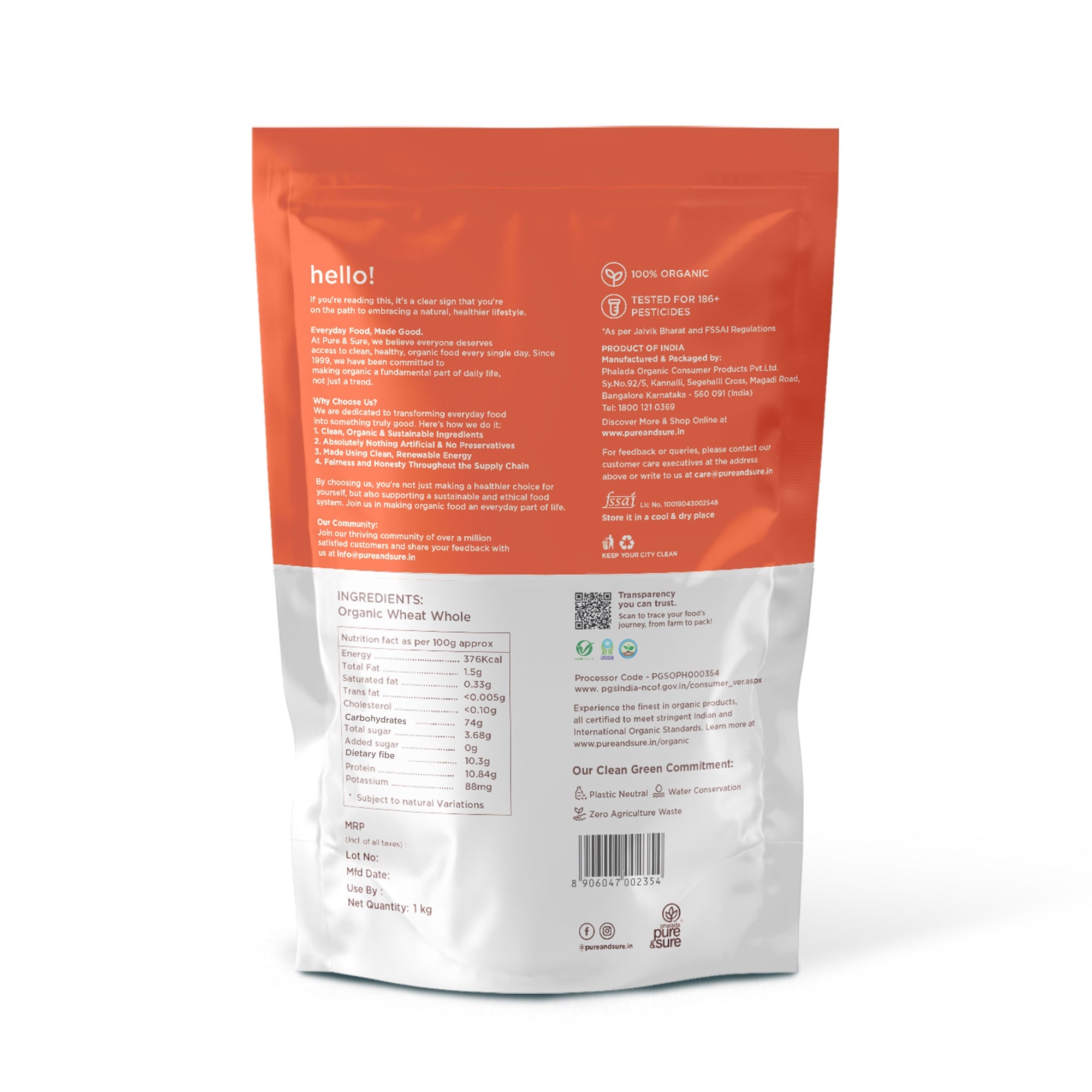 Organic Maida Flour 1kg back