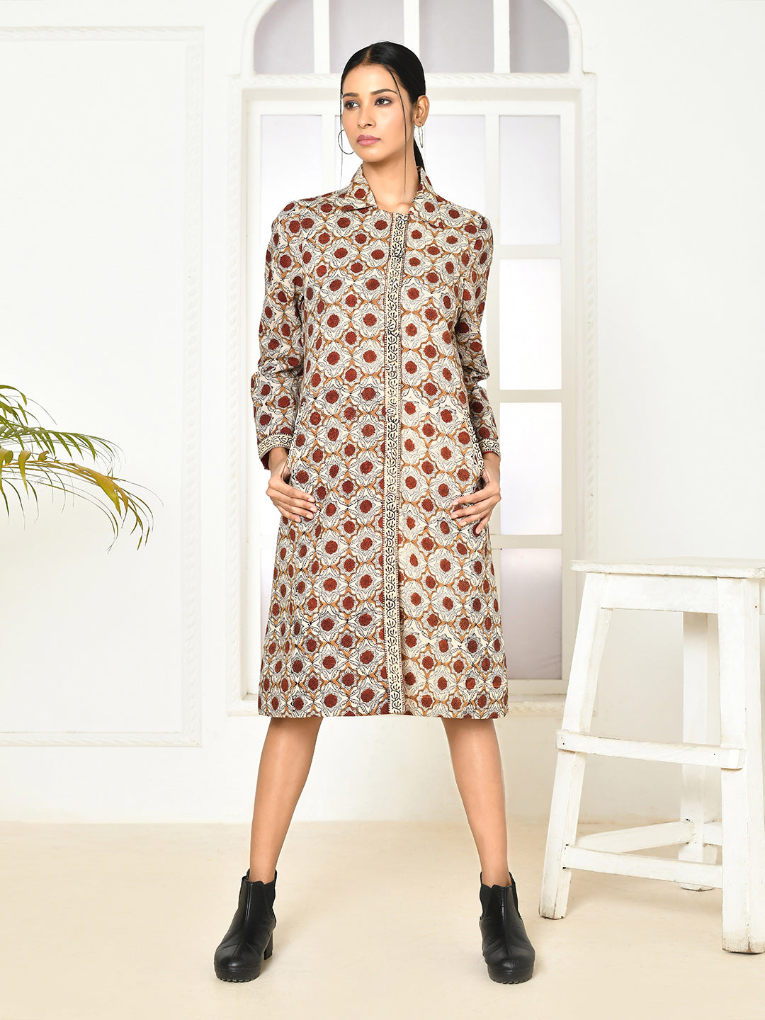 Mia cotton women's long jacket-2