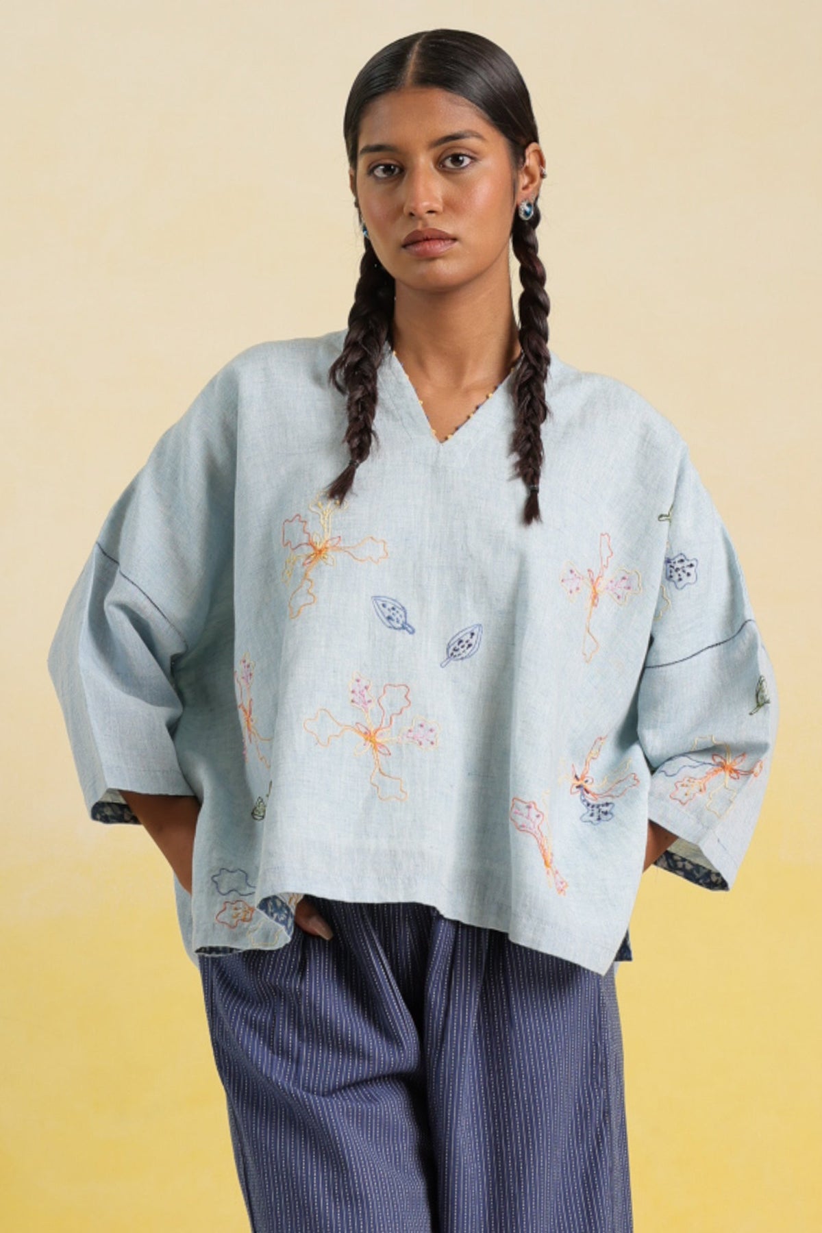 Mist Blue Top - Dhãran