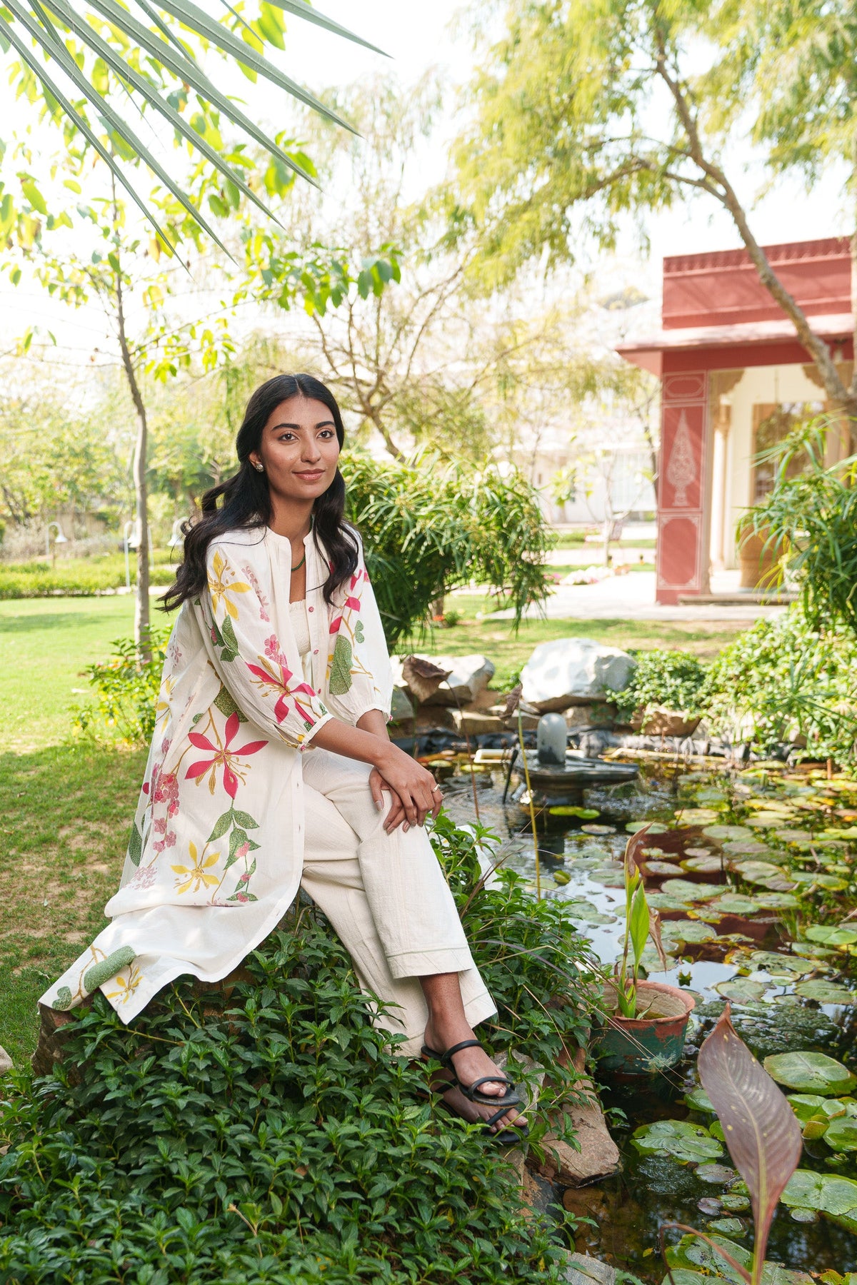 Nico Kurta Botanical Print Dharan Bouquet of Love