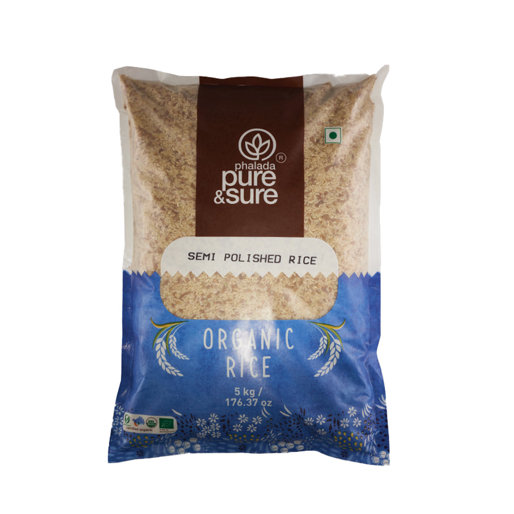 Phalada Pure and sure- Organic Semi Polished Rice 5kg Front