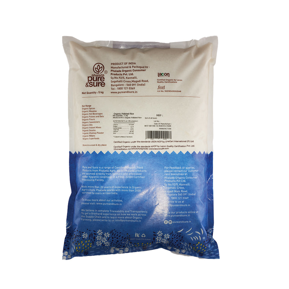 Sonamsoori Polished rice 5kg Back