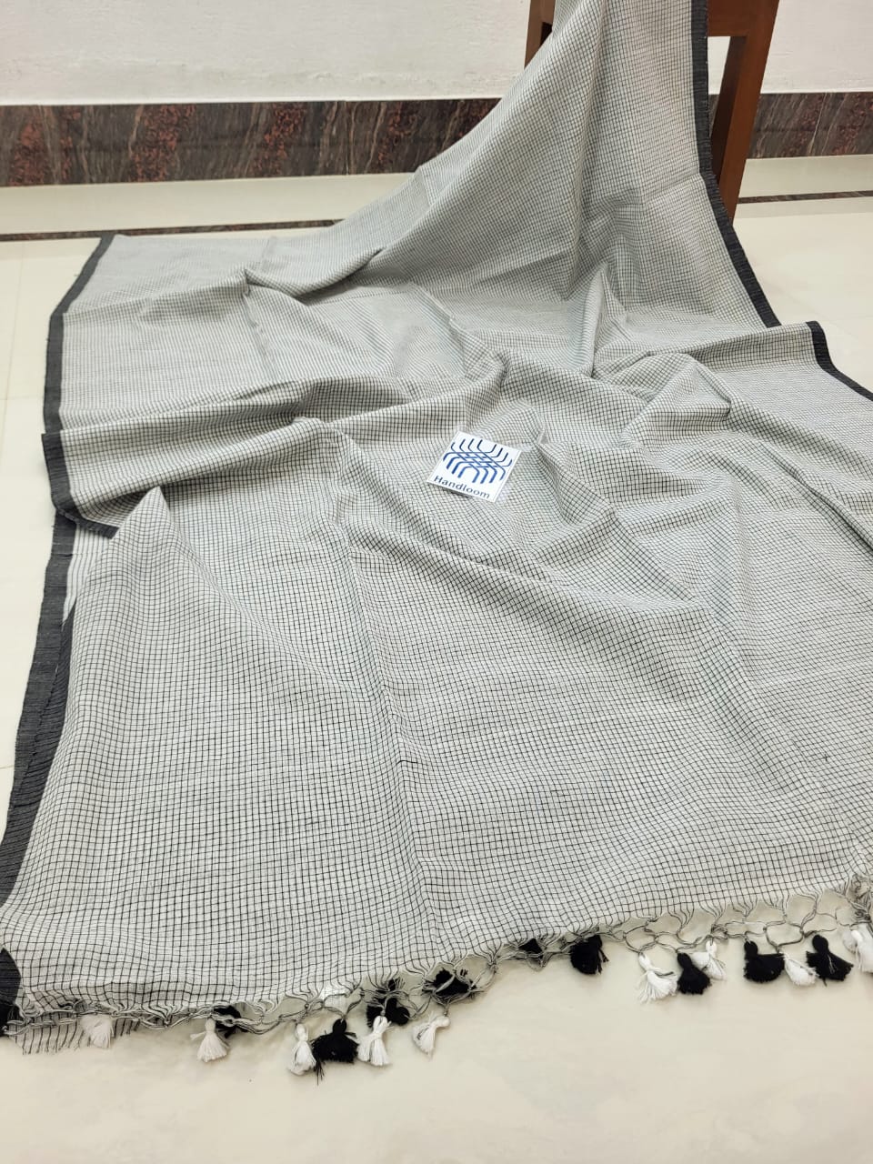 Elegant Indira handloom cotton saree styled as a comfortable office wear saree