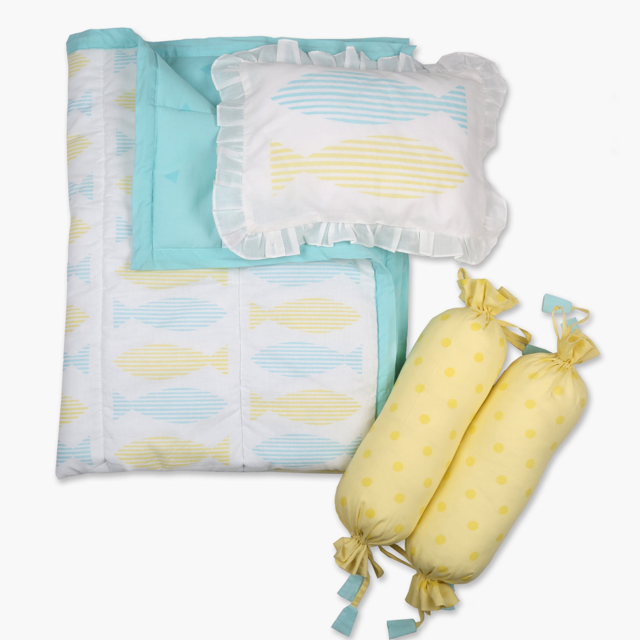 Cot Bedding Set - Oranges and Lemons