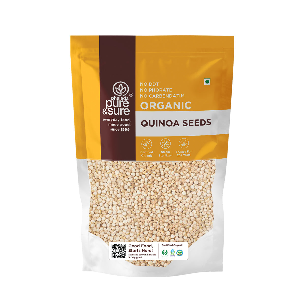 Phalada Pure and Sure Organic Quinoa Seeds Front