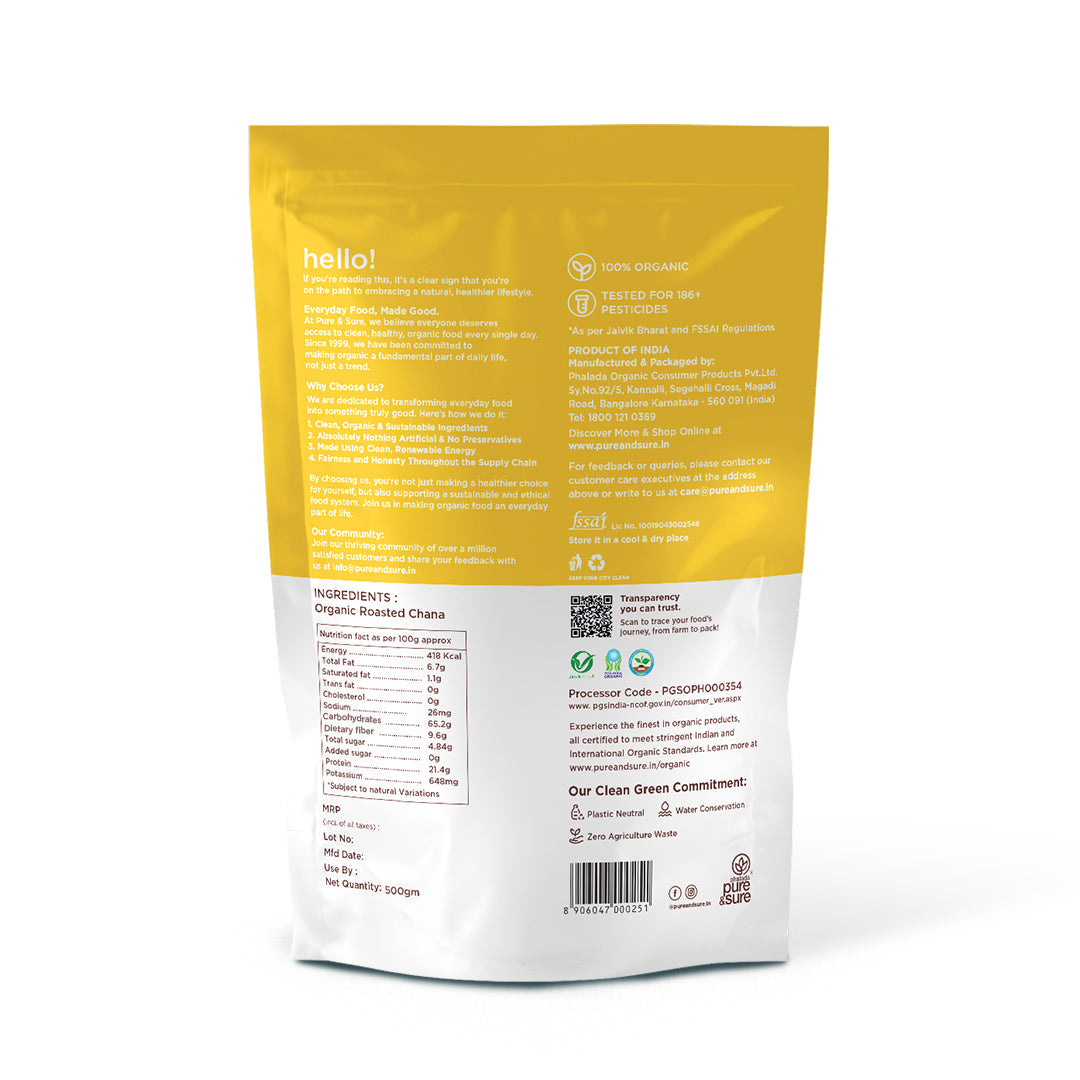 Organic Roasted Chana Back