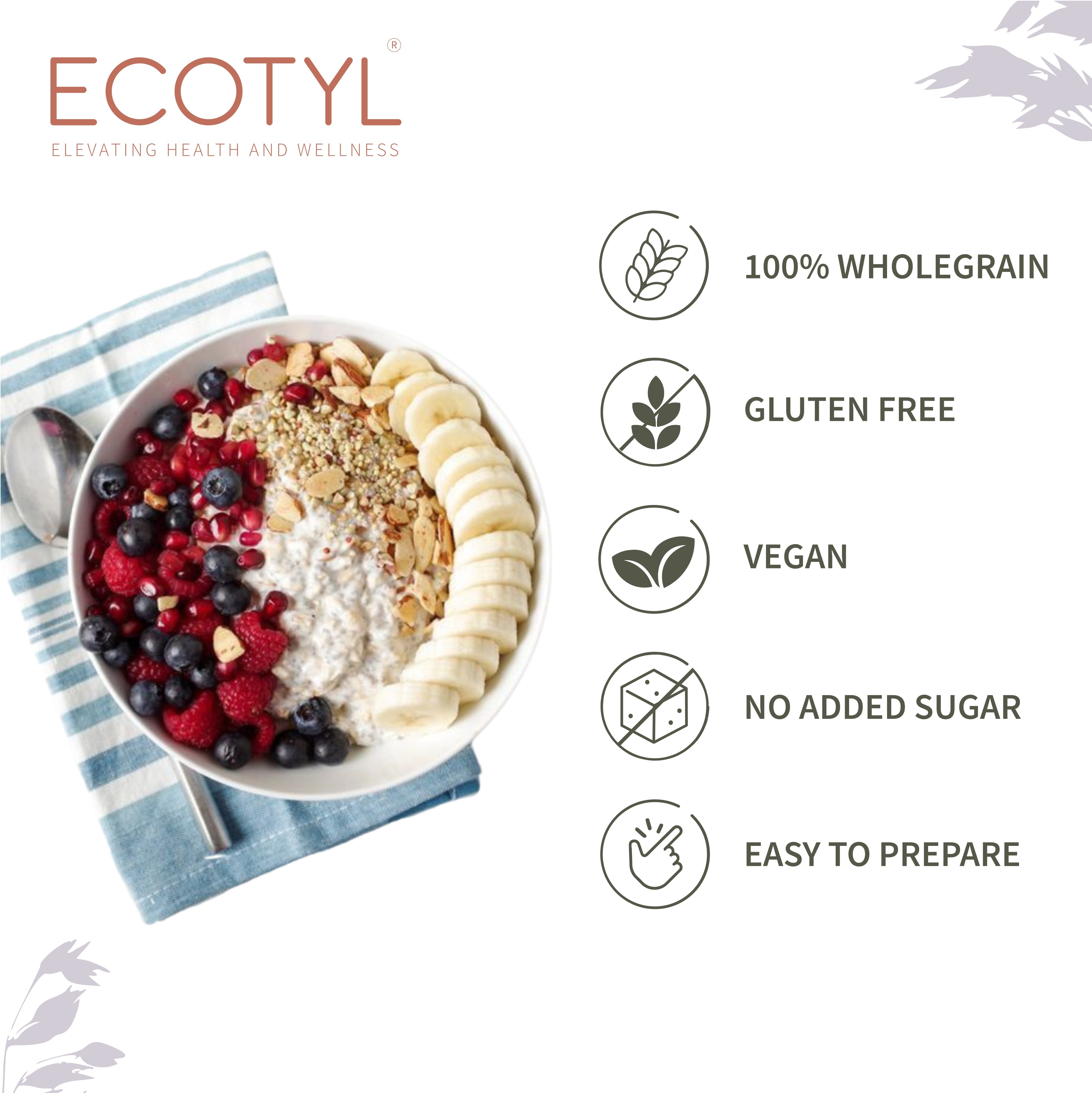 Rolled Oats - Ecotyl - 100% Organic I Sustainable
