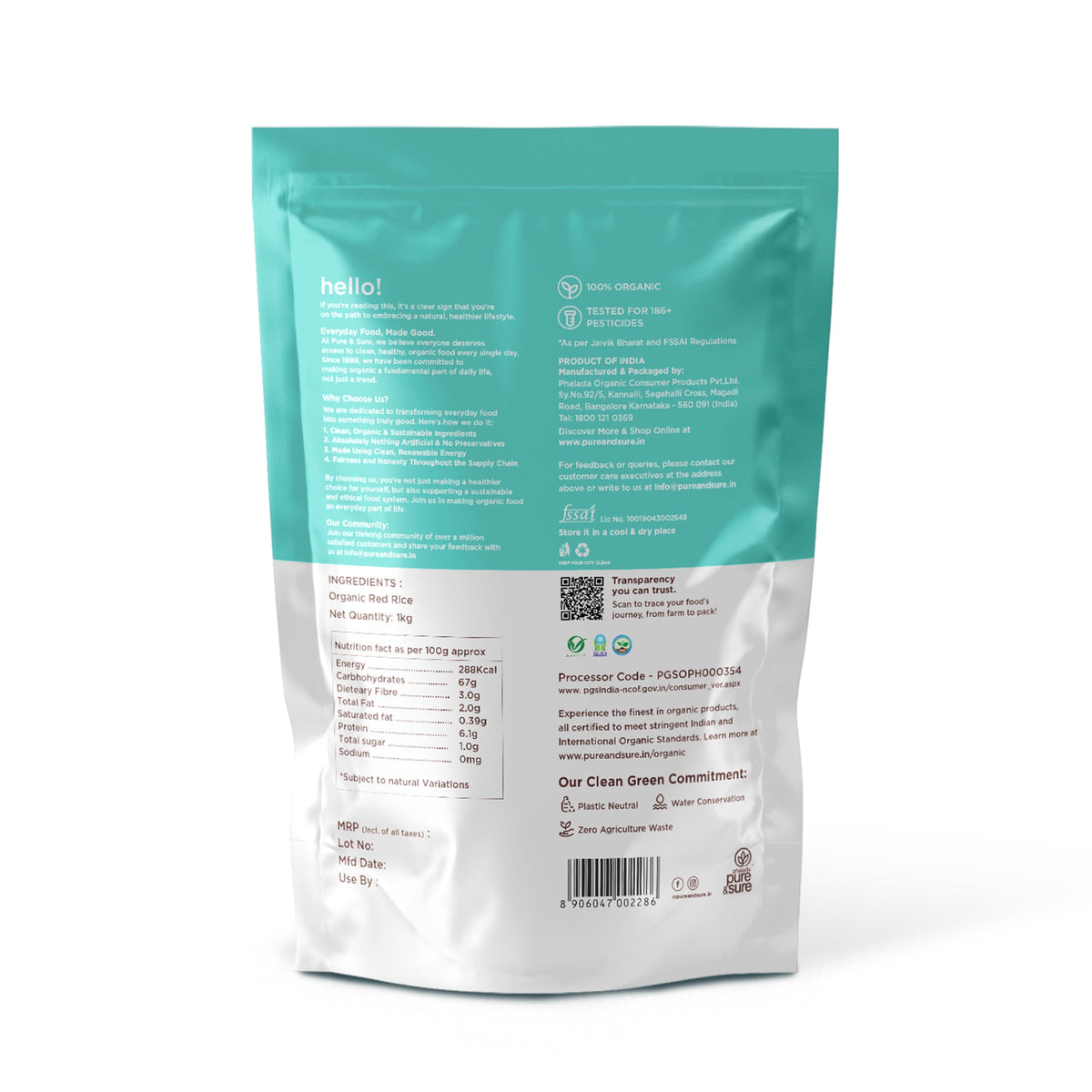 Organic Red Rice Back