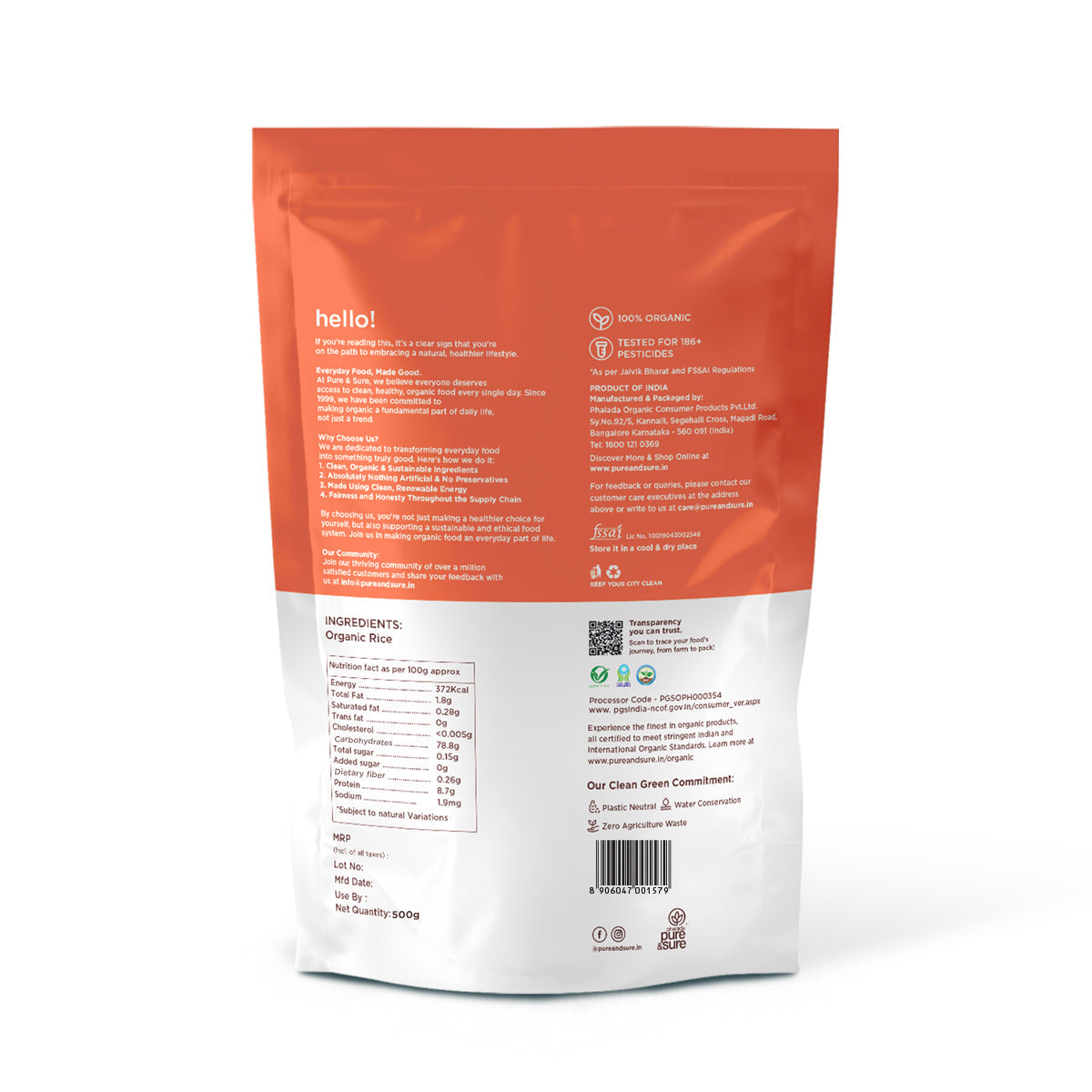 Organic Rice flour Back