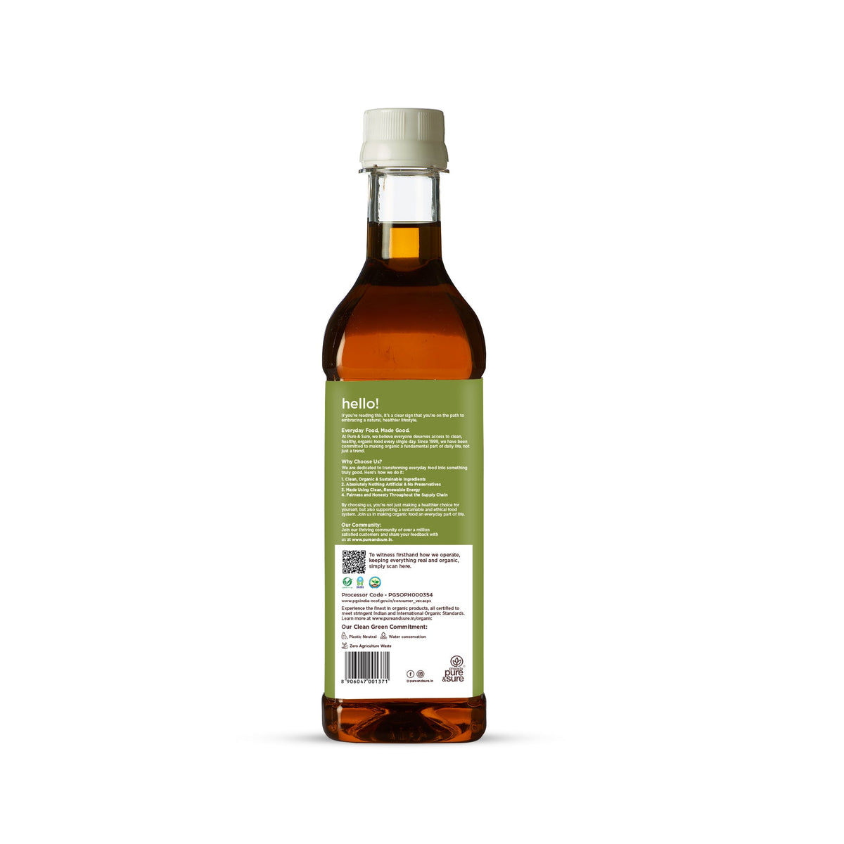 Sesame oil 500ml Back