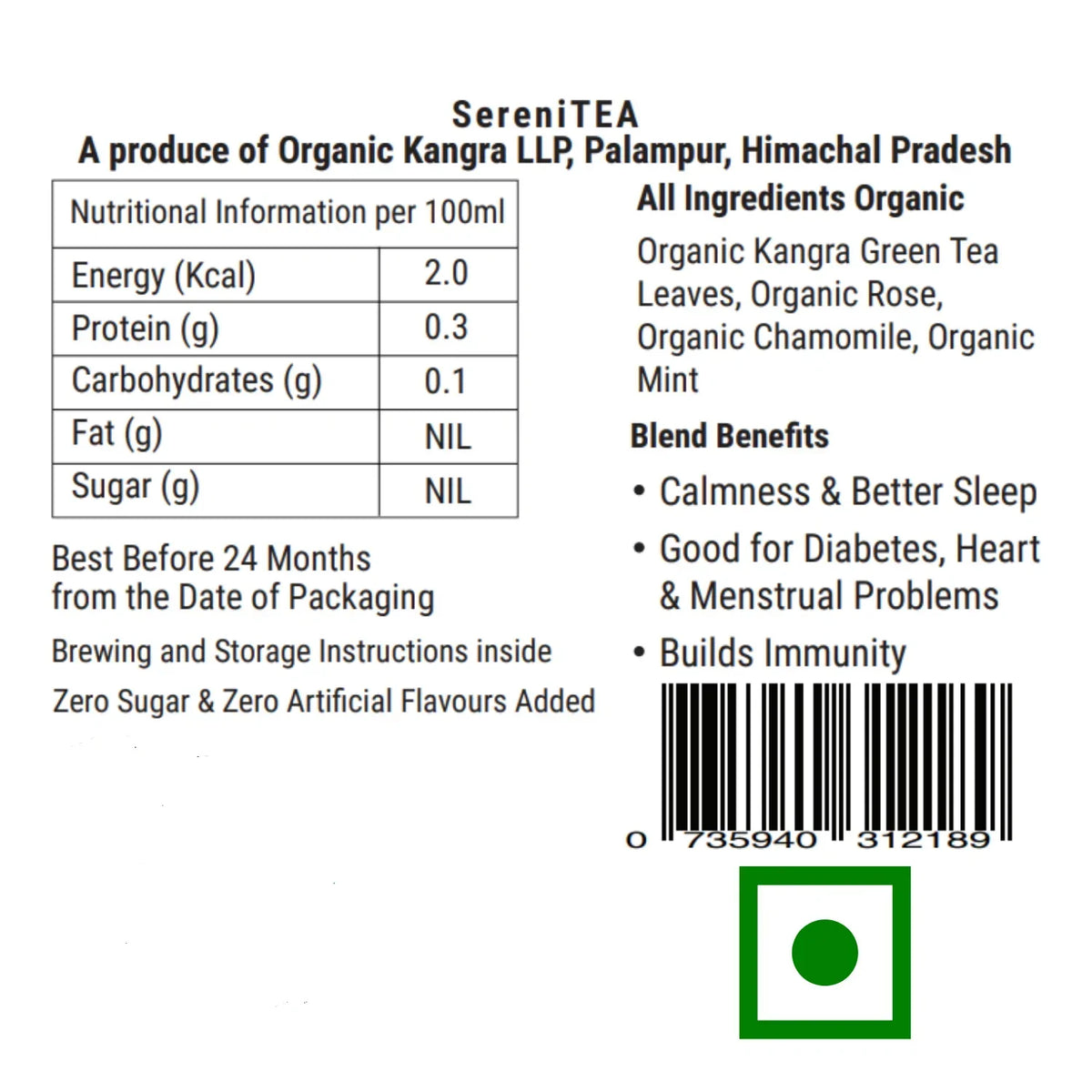 Chamomile Nutritional Information