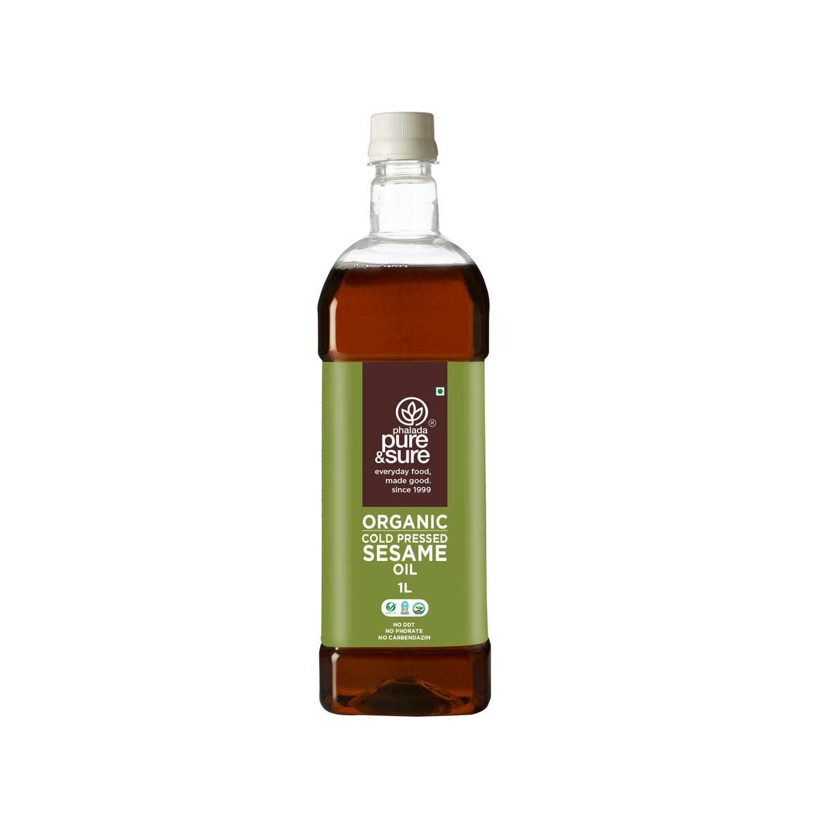 Phalada Pure and Sure Organic Sesame Oil 1lt front