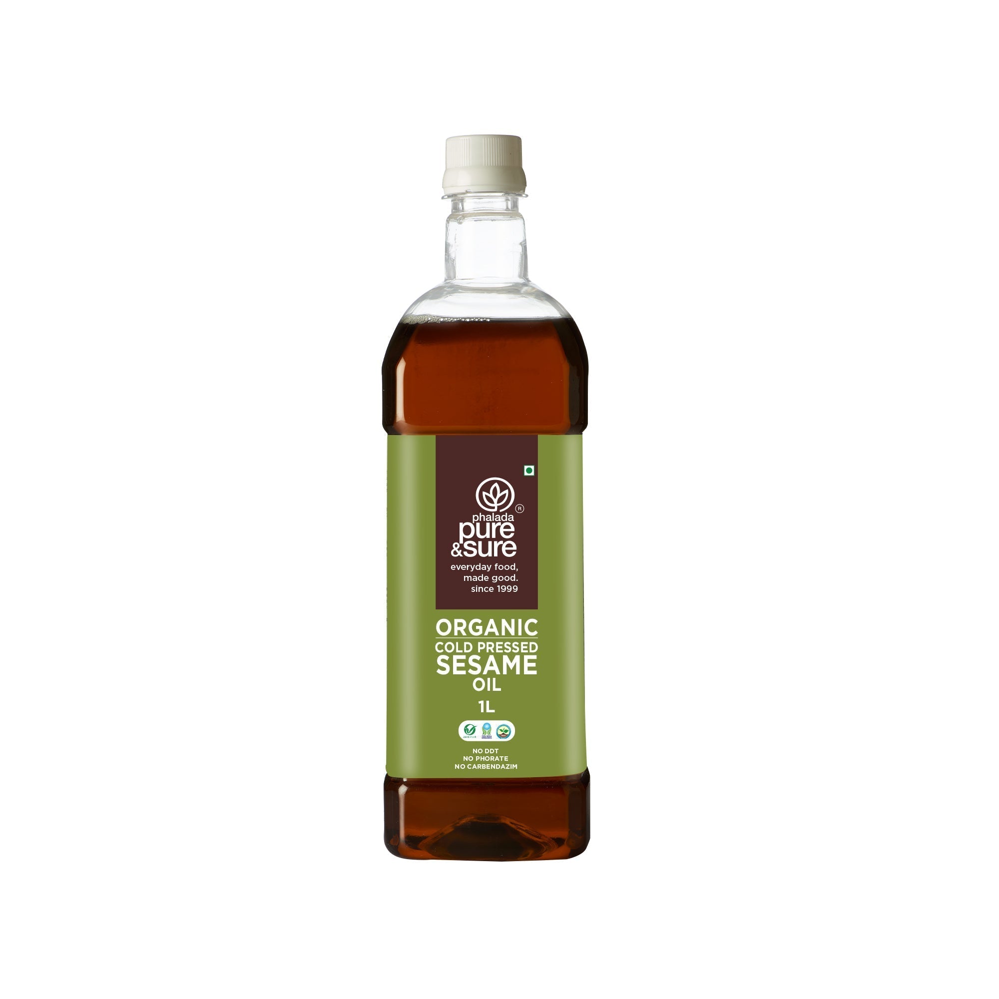 Phalada Pure and Sure Organic Sesame Oil 1lt front