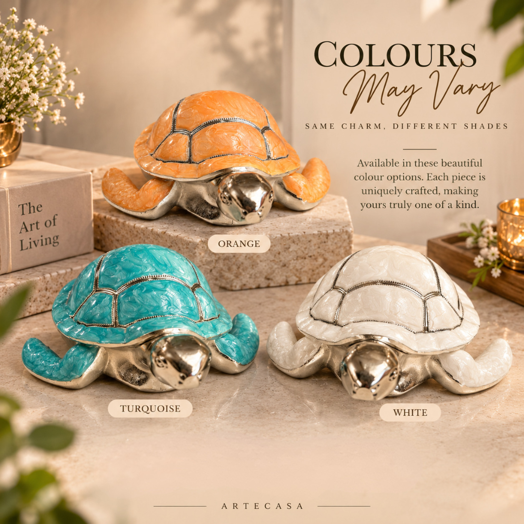 Silver Plated Turtle Ash Tray | Decorative Tabletop Décor - https://artecasa.in/