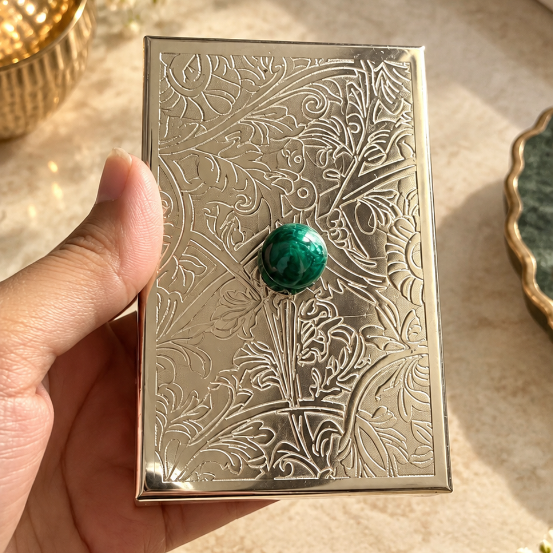 Playing Cards with Silver Plated Shubh Labh Box | Festive Gift | Artecasa - https://artecasa.in/