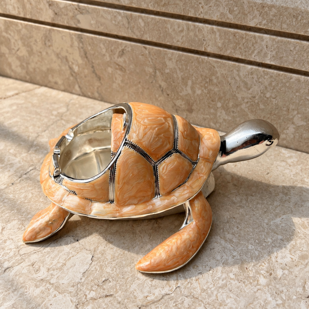 Silver Plated Turtle Ash Tray | Decorative Tabletop Décor - https://artecasa.in/