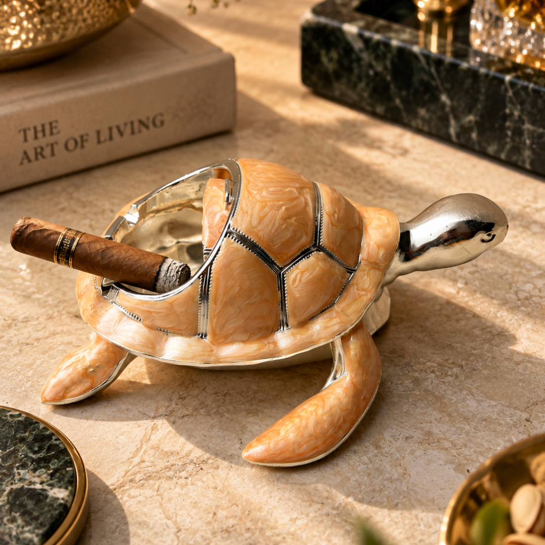 Silver Plated Turtle Ash Tray | Decorative Tabletop Décor - https://artecasa.in/