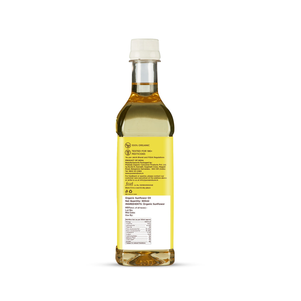 Sunflower oil Nutrients