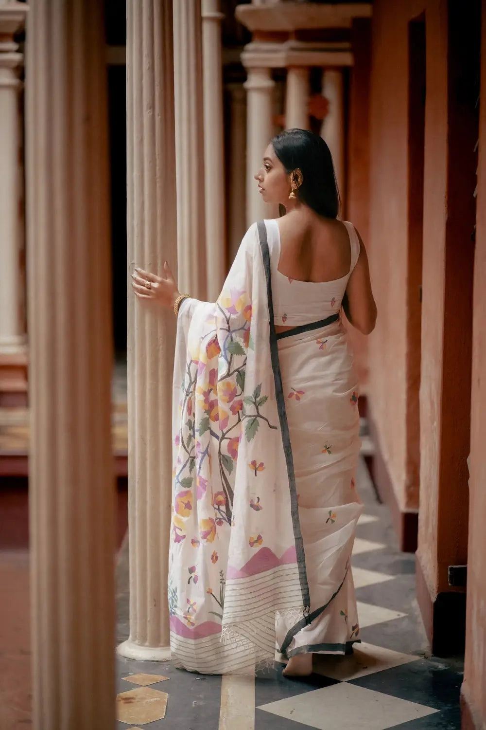 Surmai Jamdani Blouse-Sutra Art of Clothing