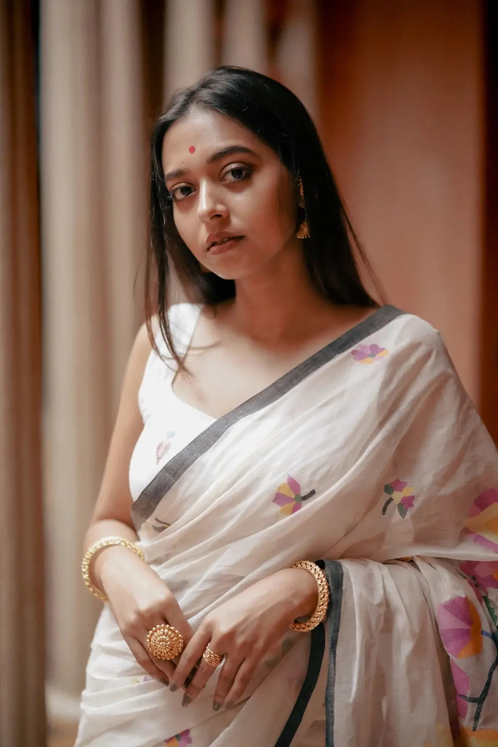 Surmai Jamdani Blouse-Sutra Art of Clothing