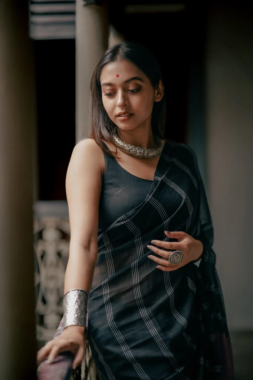 Basic Kaali Syahi Blouse-Sutra Art of Clothing