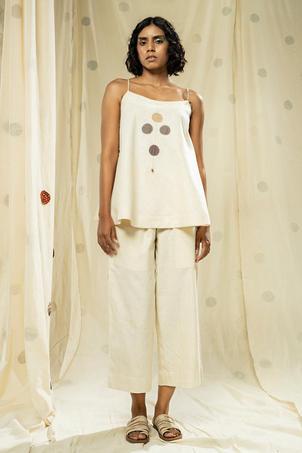 Minimal roots- soothing non-irritating co-ord set - free size fit upto 42’’ / s / off white - co-ord