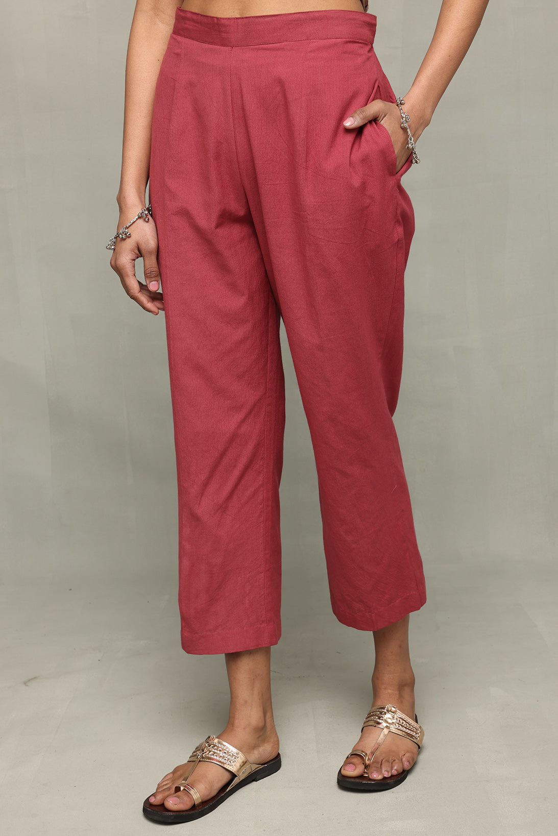 Dusty Pink South Cotton Pant-Sutra Art of Clothing