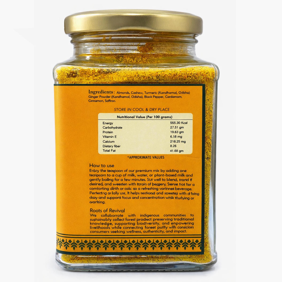 Turmeric Latte (Golden Milk) Blend – A traditional wellness drink made with turmeric and warming spices, known for its anti-inflammatory properties, immunity support and natural health benefits.