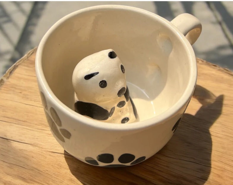 Panda Mug | Cute Panda Ceramic Coffee Mug | Aesthetic Animal Cup | Clearance Sale - https://artecasa.in/