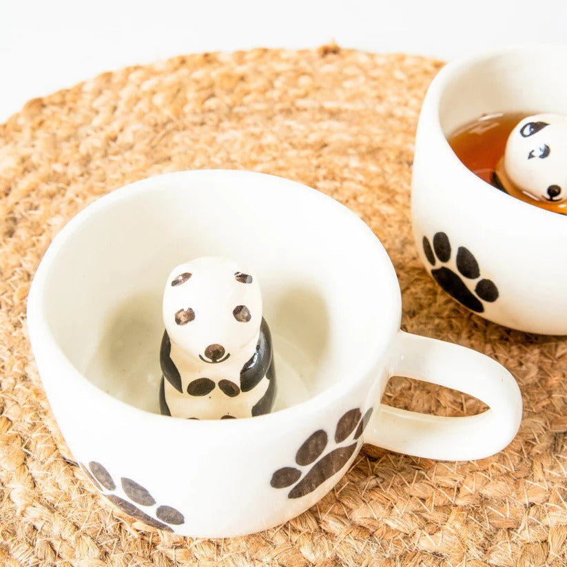 Panda Mug | Cute Panda Ceramic Coffee Mug | Aesthetic Animal Cup | Clearance Sale - https://artecasa.in/