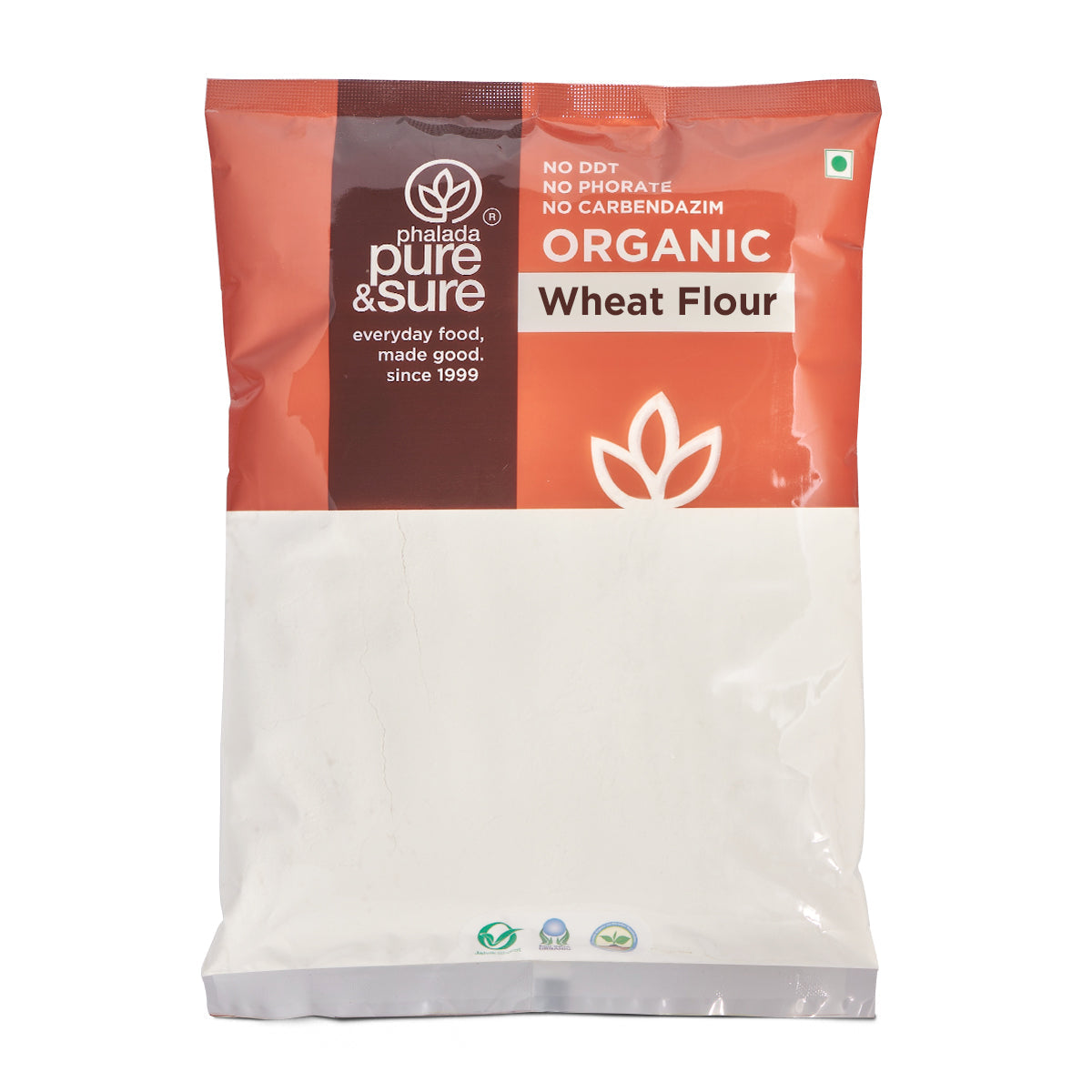 Phalada Pure and Sure Organic wheat flour 1kg front