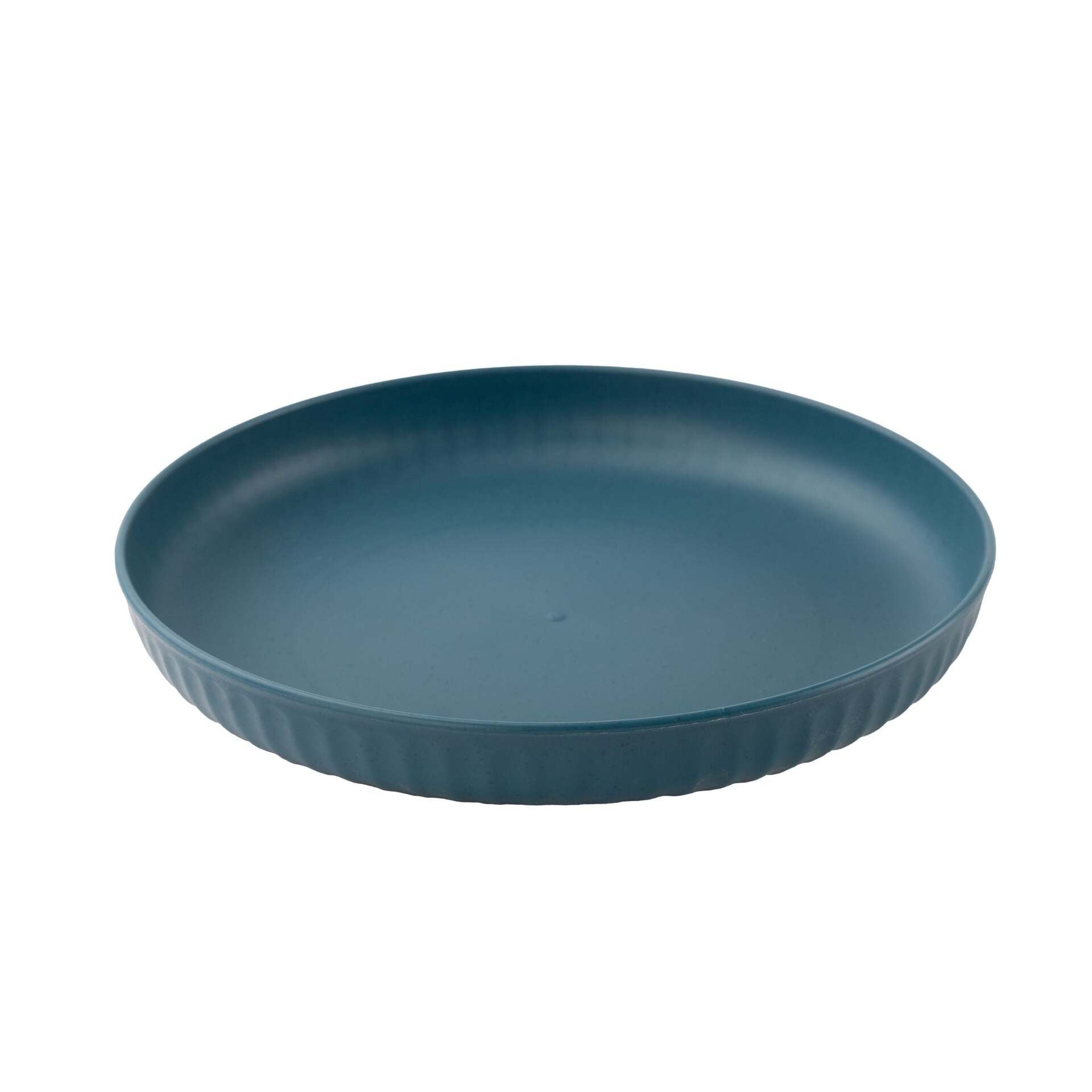 Wheat Straw and Bamboo Fiber Fluted Snack Plates Set Of 4