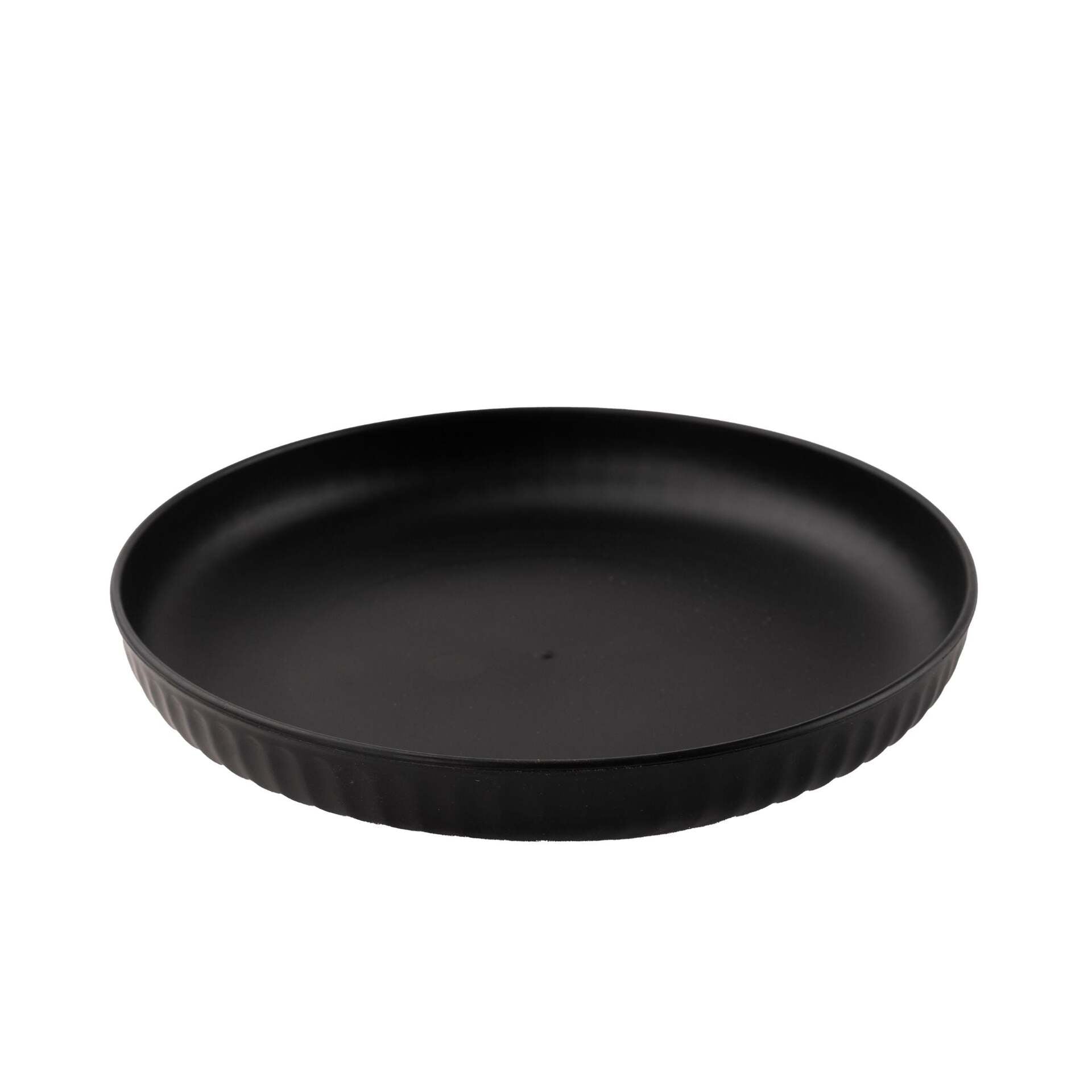 Wheat Straw and Bamboo Fiber Fluted Snack Plates Set Of 4