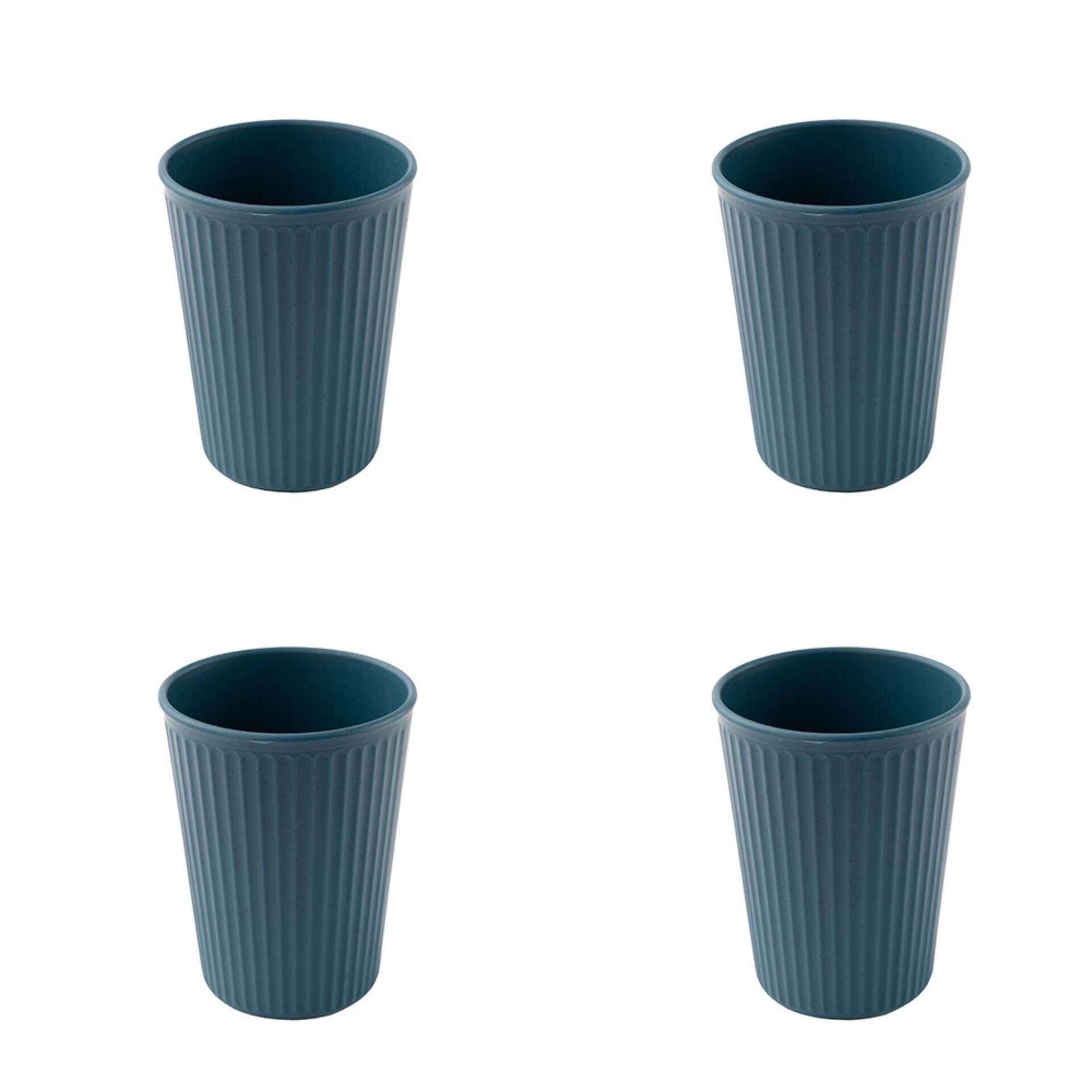 Wheat Straw and Bamboo Fiber Fluted Water Cups