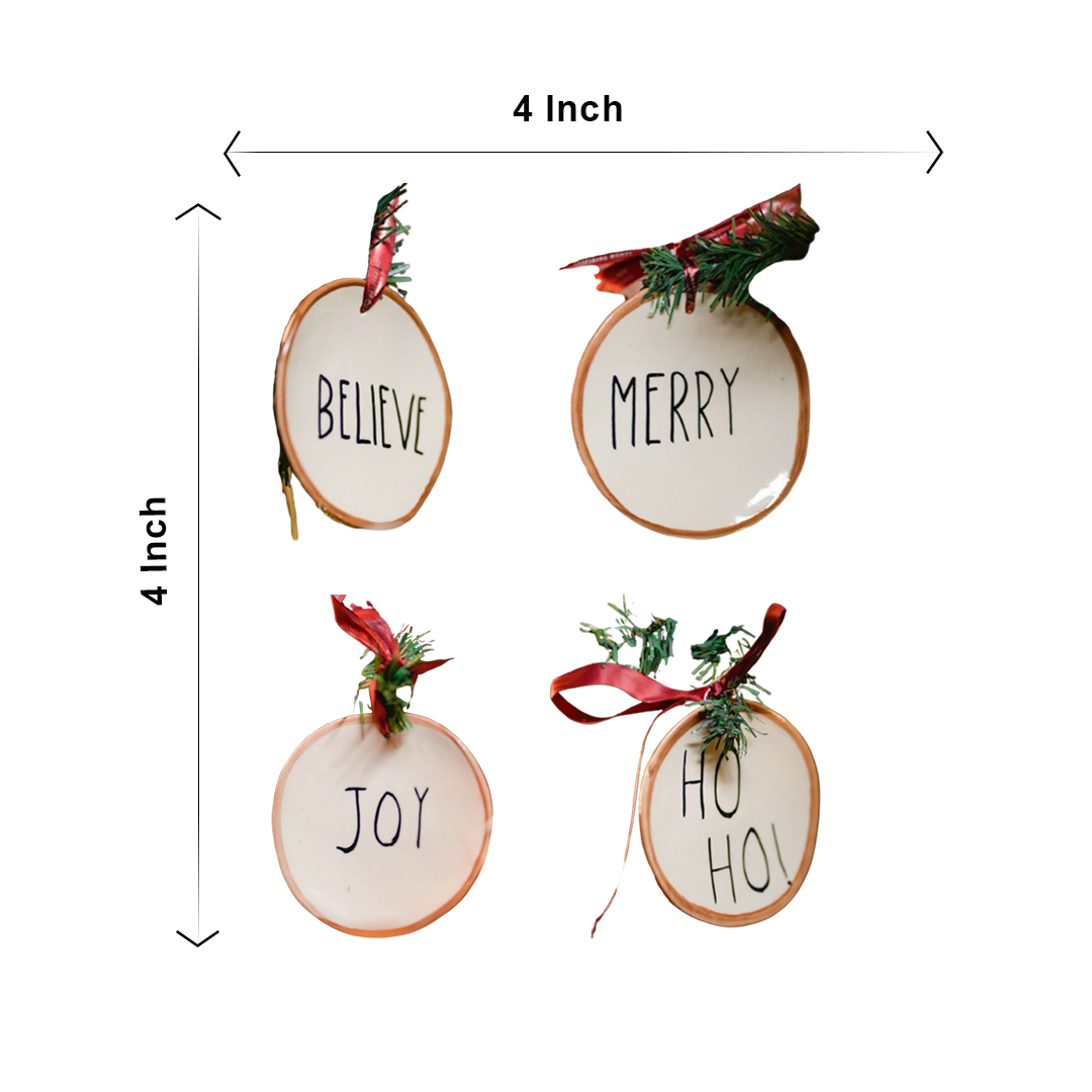 Pack of 4 festive ornaments - https://artecasa.in/