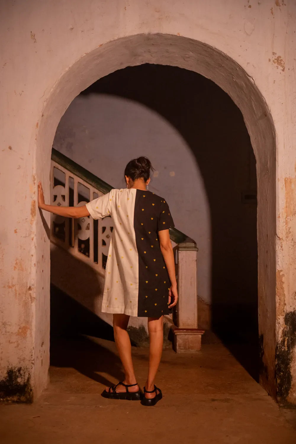 Back View of Day Night South Cotton Dress