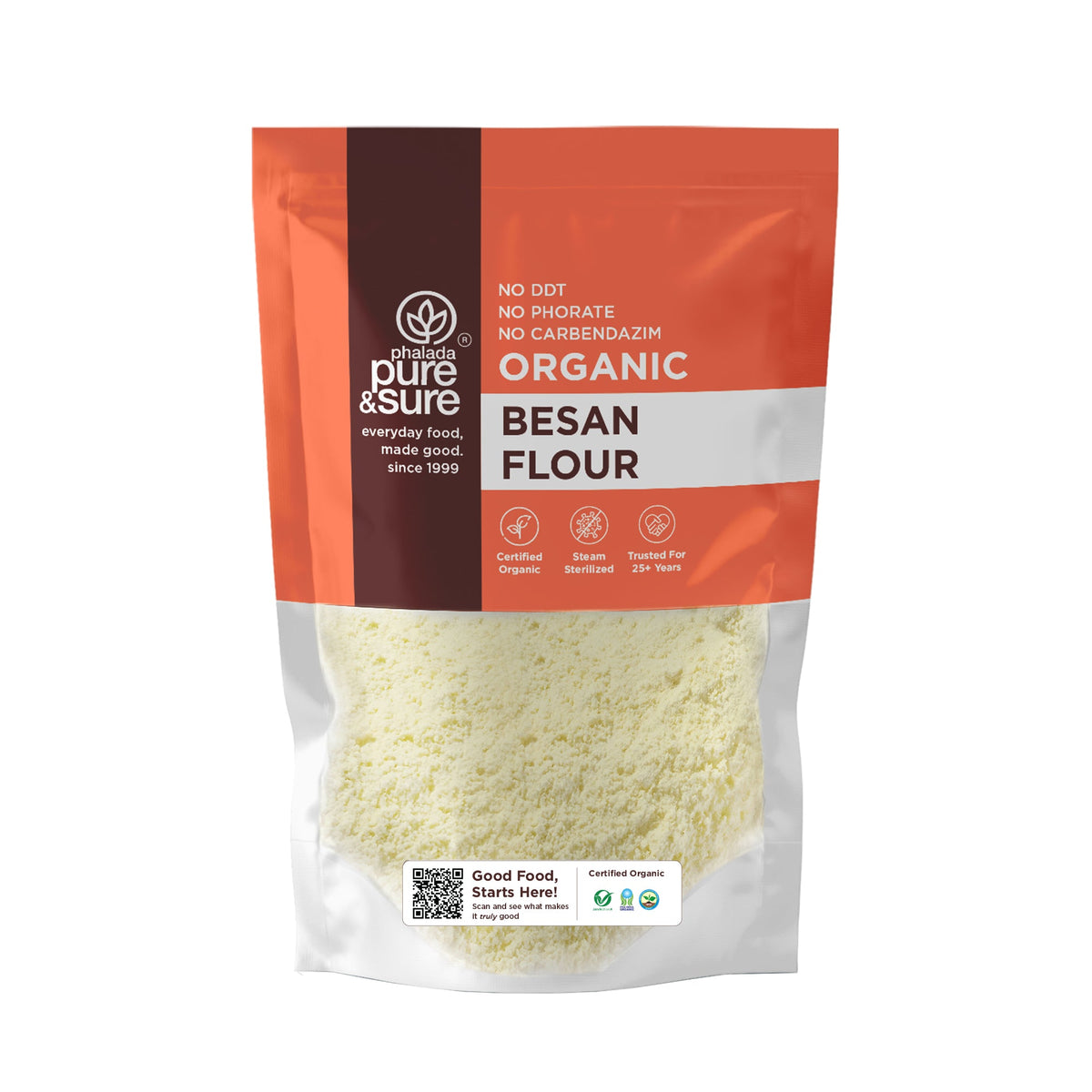 Phalada Pure and sure Organic Besan Flour front