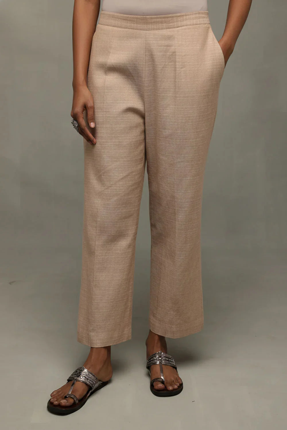 Breathable Beige South Cotton Co-ord Set for Everyday Wear