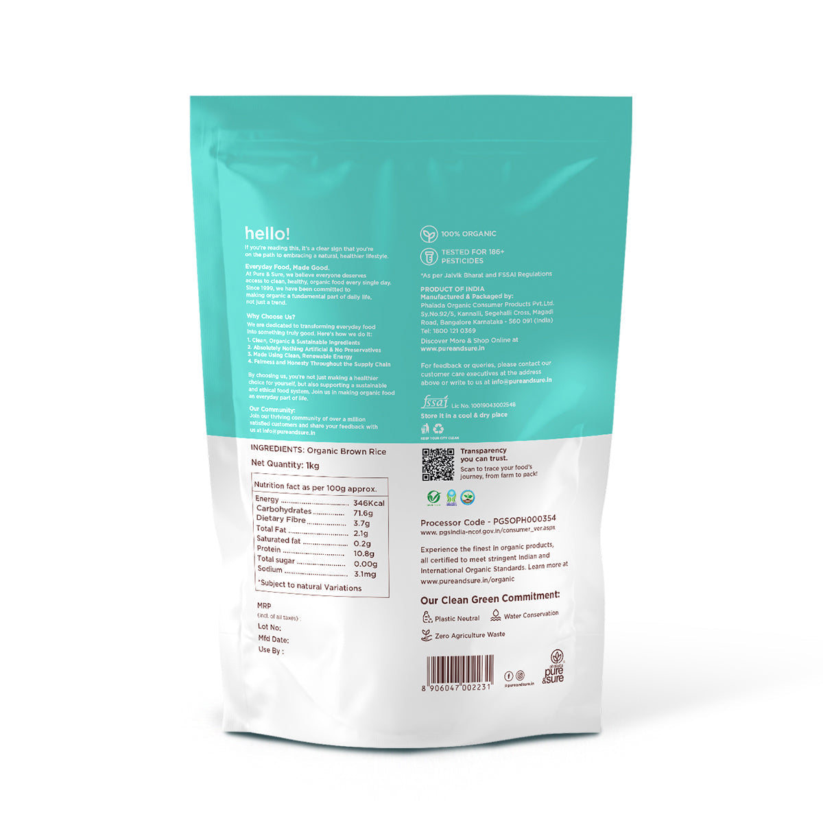 Organic Brown Rice Back