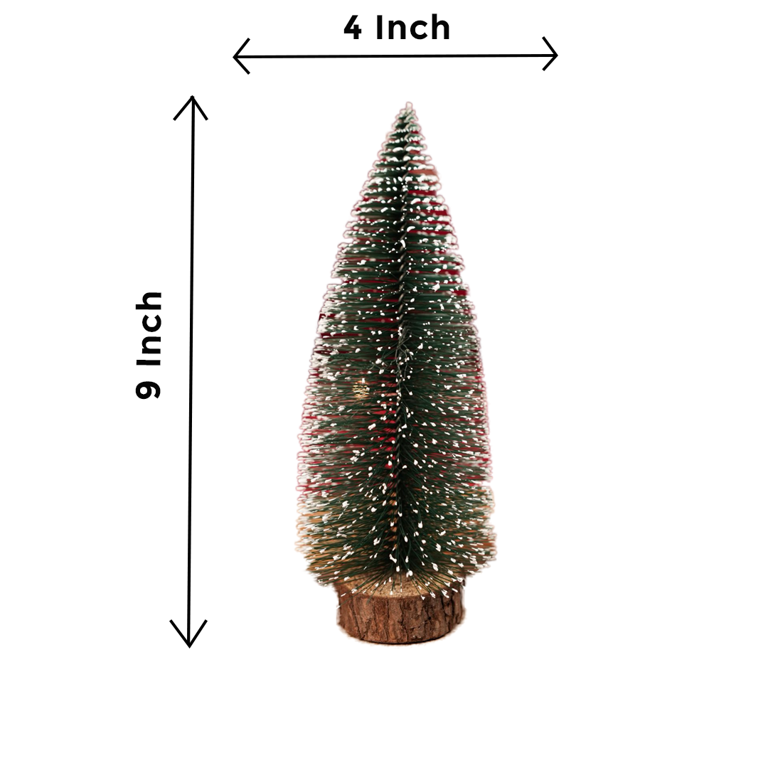 Mini Pine Tree Decor – Artificial Christmas Pine Tree for Home Decor | Small Tabletop Evergreen Tree for Festive & Year-Round Styling (Set of 1) - https://artecasa.in/